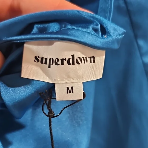 Superdown Vibrant Blue Halter Tank Top - Picture 3 of 4